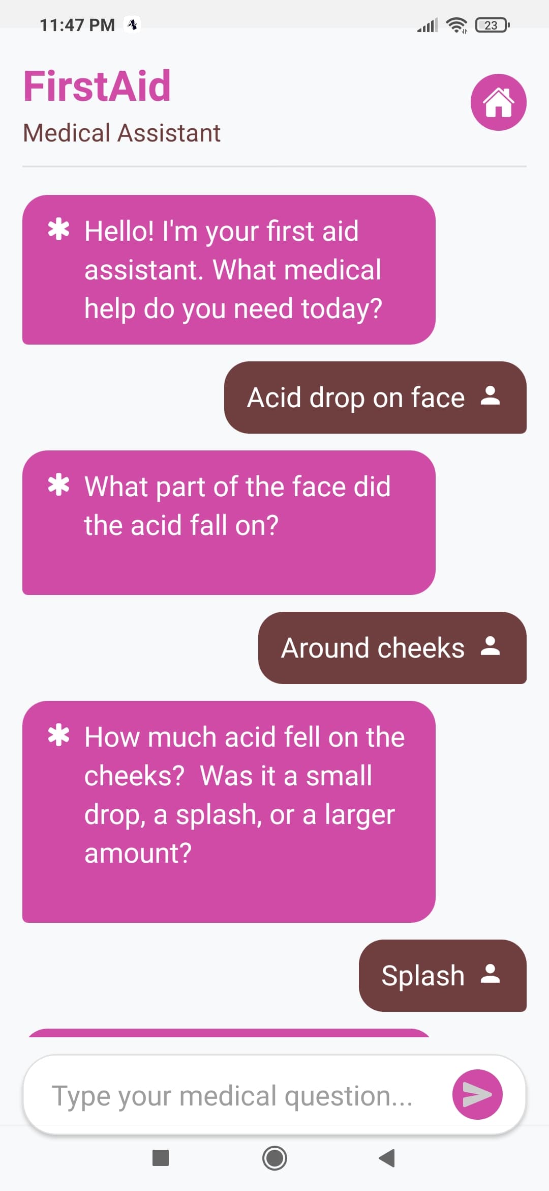 First aid guidance